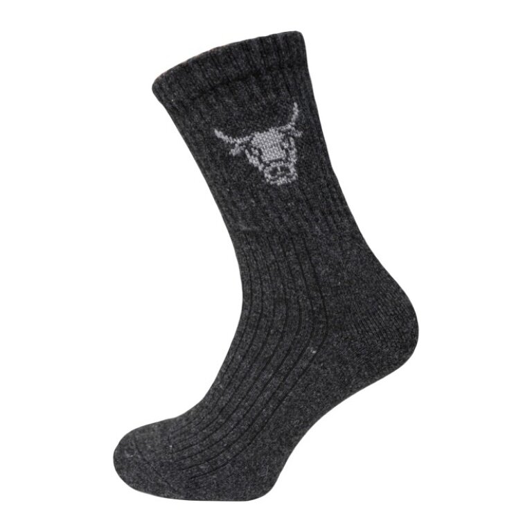 HomeOfSocks Yak Wool Socks Crew Anthracite Grey - 1 Pair