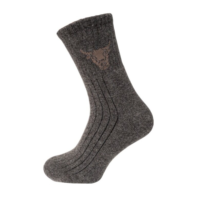 HomeOfSocks Yak Wool Sock Crew Brown - 1 Pair