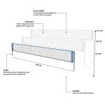 Hudora net for tennis/badminton/badminton/volleyball adjustable height - width 6 metres