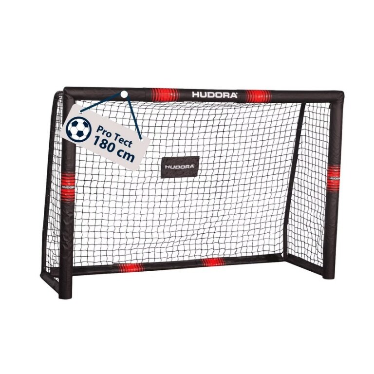 Hudora Football Goal Pro Tect 180 (high quality, durable, easy assembly) black - 180x120x60cm