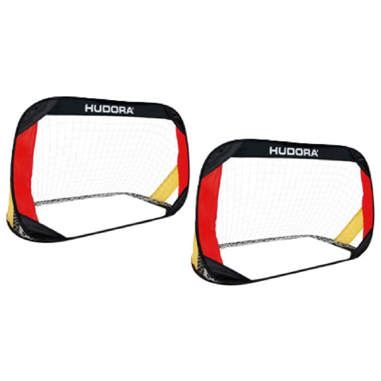 Hudora Football Goals Pop Up black/red/gold - 2 goals