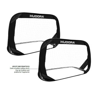 Hudora Pop Up Football Goals black - 2 goals