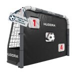 Hudora Football Goal RoCo 180 with Target Wall (high quality, stable net and ground anchoring, score counter) black - 180x120x60cm