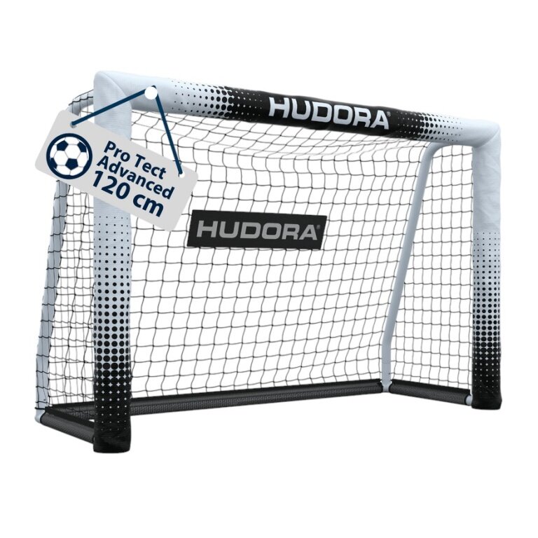 Hudora Football Goal Pro Tect 120 Advanced (high-quality, durable, easy assembly) white/black - 120x80x48cm