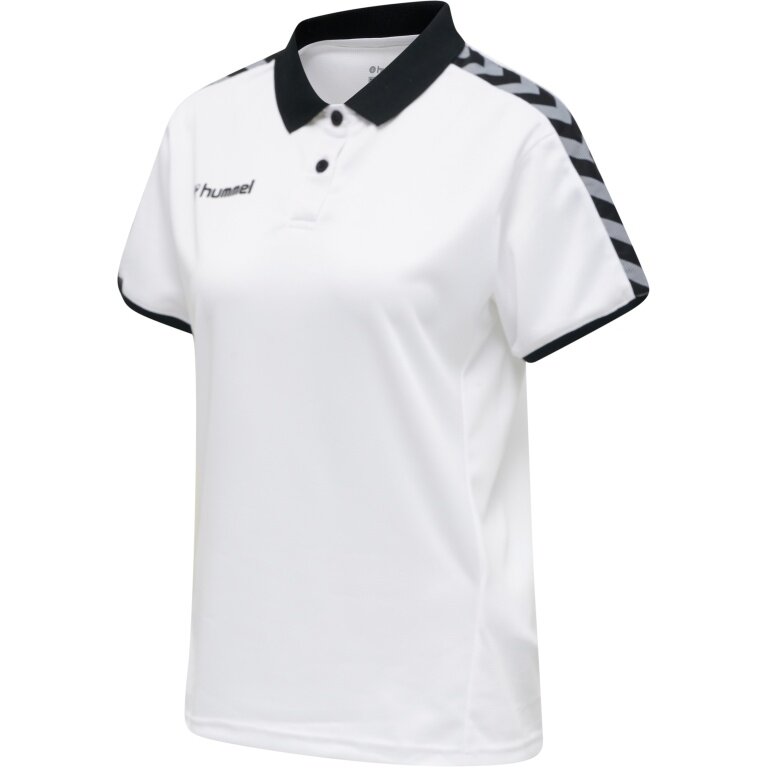Hummel Sport Polo hmlAUTHENTIC Functional (soft jersey fabric) Short Sleeve white/black Ladies