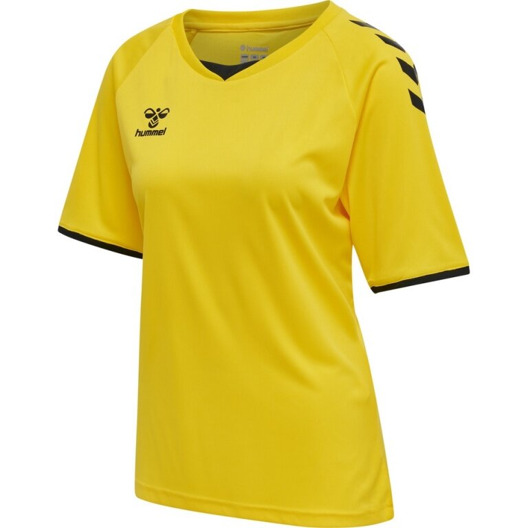 hummel Sport-Shirt hmlCORE Volley Tee (Polyester, Jersey fabric) Short sleeve yellow Women