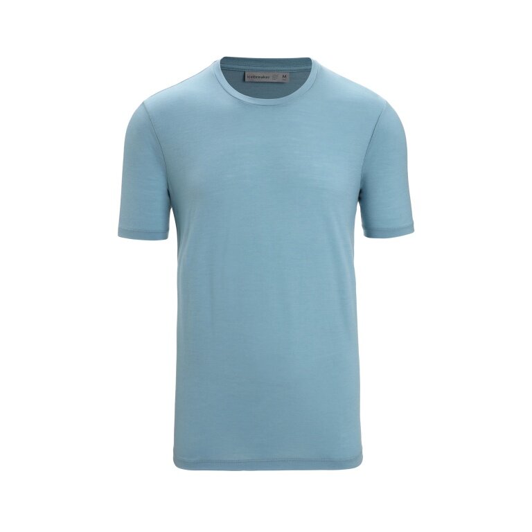 Icebreaker Hiking/Leisure Tshirt Tech Lite II (100% Wool, Fabric Thickness 150 Ultralight) Light Blue Men