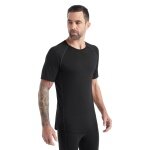 Icebreaker Underwear T-shirt 150 Zone SS Crewe BodyfitZone tight-fitting (Merino wool) black Men