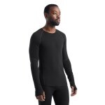 Icebreaker Underwear Thermo Long Sleeve 150 Zone LS Crewe BodyfitZone tight-fitting (Merino wool) - black Men