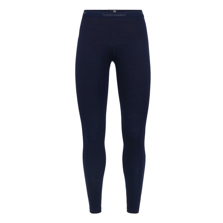 Icebreaker Underwear Leggings 200 Oasis - Merino wool, tight-fitting - long dark blue Women