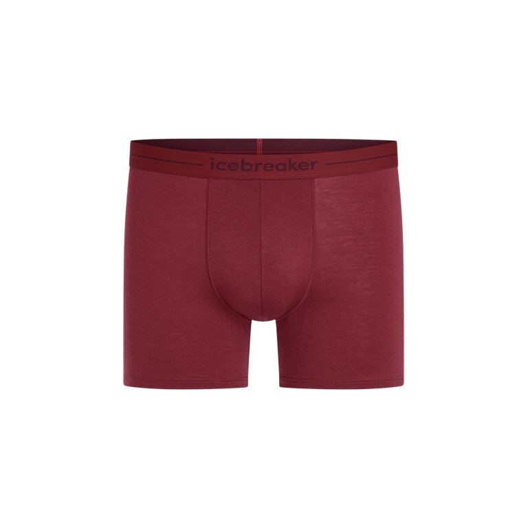 Icebreaker Anatomica Boxershorts (Merino Wool) Underwear Burgundy Red Men's