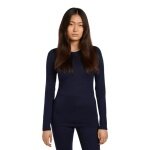 Icebreaker Underwear Long Sleeve Shirt 200 Oasis LS Crewe - Merino Wool, fitted - midnight blue Ladies