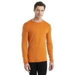 Icebreaker Underwear Thermo Long Sleeve Shirt 260 Tech Crewe - Merino Wool, close-fitting - yellow Men
