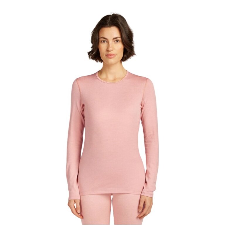 Icebreaker Underwear Thermo Long Sleeve Shirt 260 Tech Crewe - Merino Wool, fitted - pink Ladies