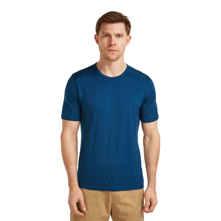Icebreaker Underwear T-shirt 200 Oasis SS Crewe fitted (merino wool) dark blue men's