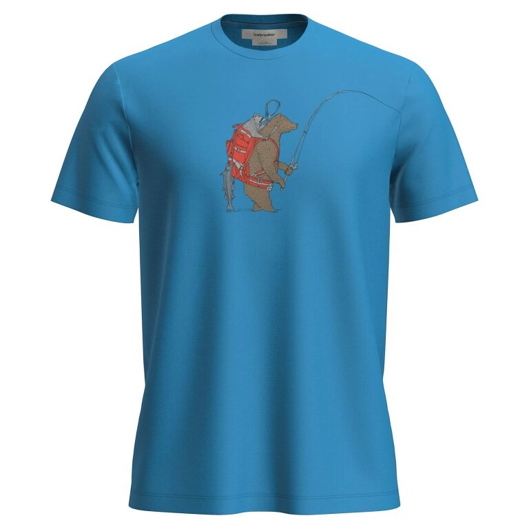 Icebreaker Wander/Leisure T-shirt Merino 150 Tech Lite Bear Catch (100% Merino wool) blue Men's