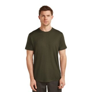 Icebreaker Wander/Leisure T-shirt Merino 150 Tech Lite III (100% Merino wool) dark green loden men's