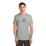 Icebreaker Wander-/Leisure T-shirt Merino 150 Tech Lite Transport (100% Merino wool) grey men's