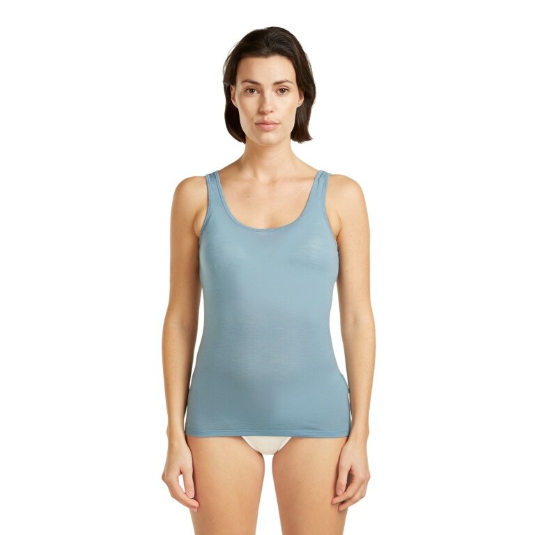Icebreaker Underwear Tank Top Siren - Merino Wool - Blue Grey Ladies