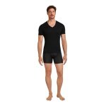 Icebreaker Underwear T-shirt Anatomica SS with V-neck (Merino wool) black men's