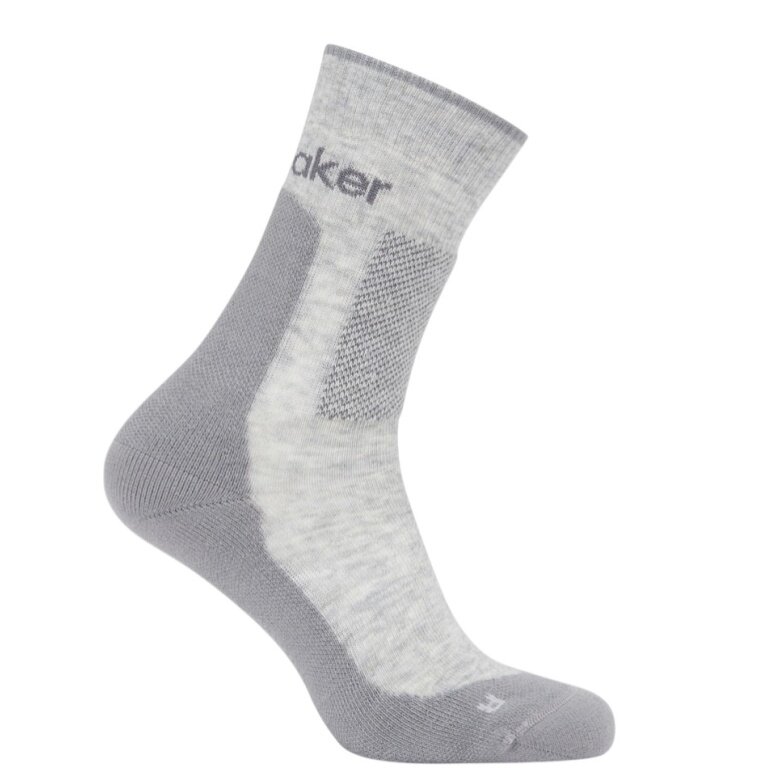 Icebreaker Wander Sock Crew Hike+ Medium (Merino Wool, durable, lightweight) grey men's