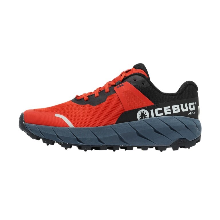 Icebug Winter Trail Running Shoes Arcus BUGrip (with spikes, water-repellent) red/dark blue men's