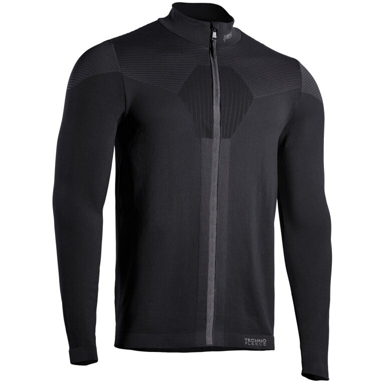 Iron-IC Techno Fleece Jacket Maglia with Zipper - 2nd Layer Full Zip - black Men