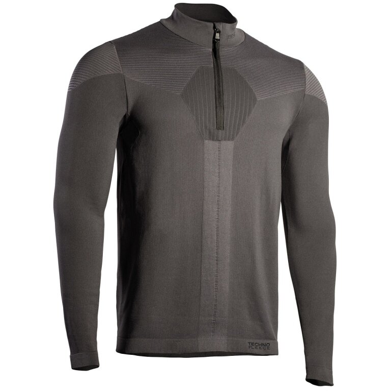 Iron-IC Fleece Pullover Techno Maglia with 1/2-Zip Zipper - 2nd Layer - anthracite grey Men