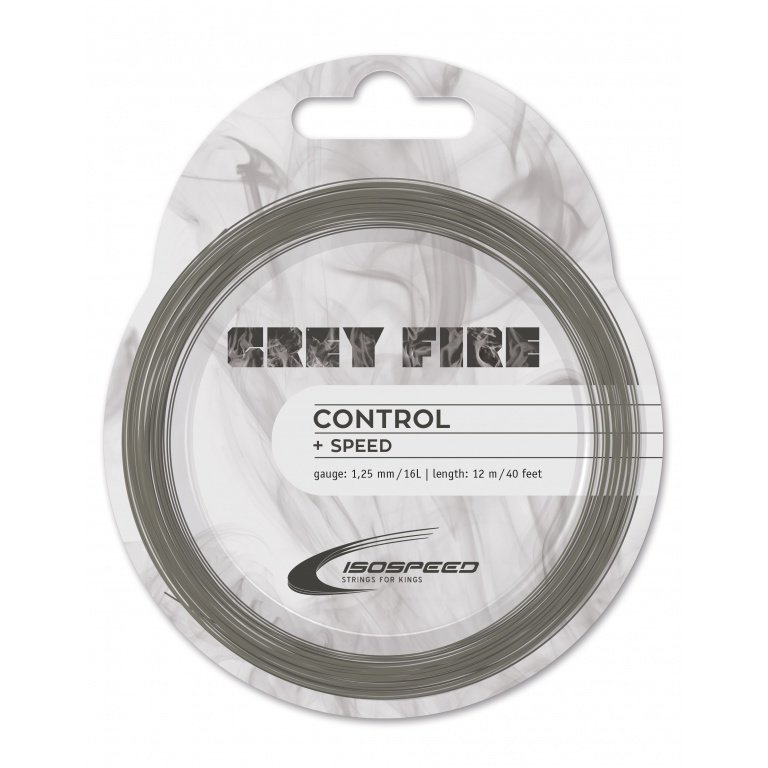 IsoSpeed Tennis String Grey Fire (Durability+Control) grey 12m Set