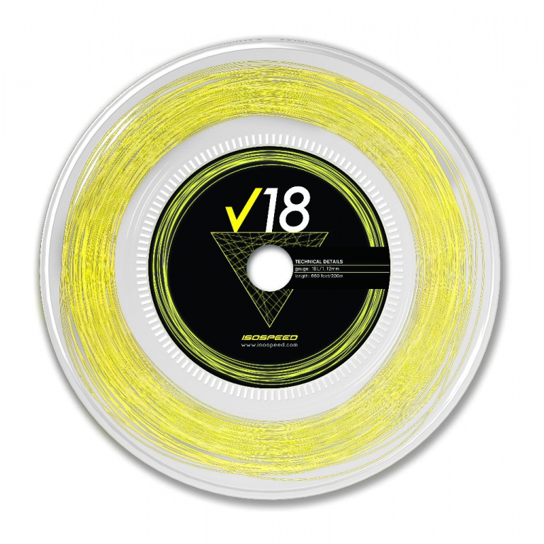IsoSpeed Tennis String V18 (Control+Touch) yellow 200m roll