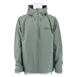 Jack Wolfskin Tempest 2-Layer Rain Jacket (Weather Protection Jacket, Waterproof) Eucalyptus Green Men's