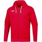 JAKO Leisure Hooded Jacket Base (70% Cotton) Red Kids