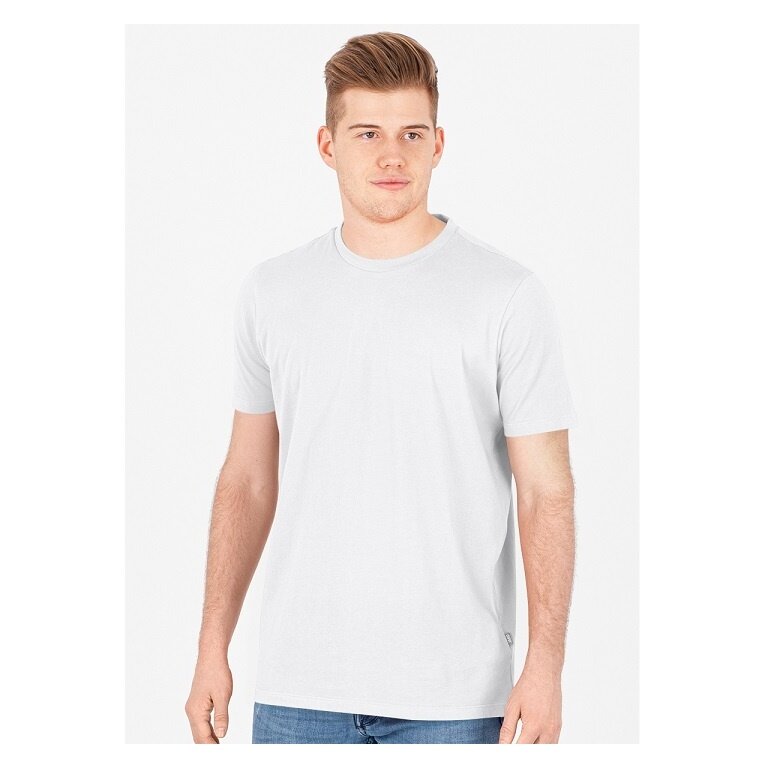 JAKO Leisure Tshirt Doubletex (Polyester/Cotton) white Men