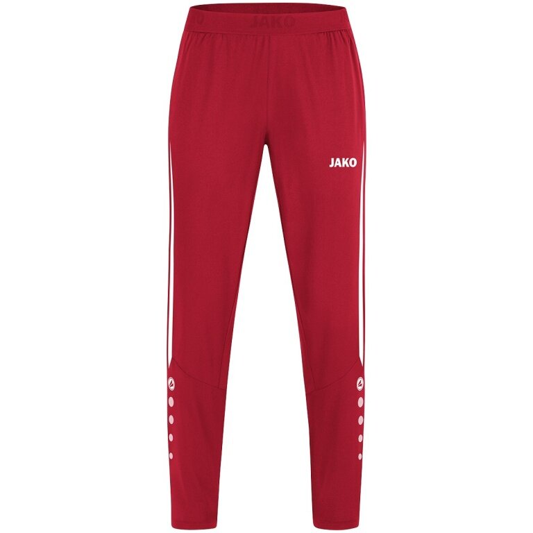JAKO Sport and Leisure Trousers Power (Stretch-Micro-Twill) long red/white Women