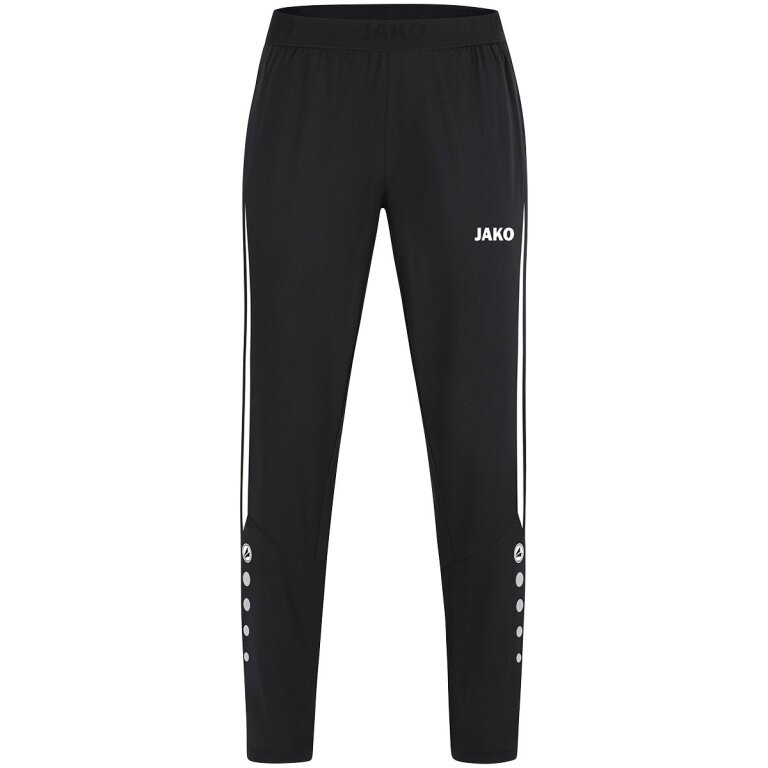 JAKO Sport and Leisure Trousers Power (Stretch-Micro-Twill) long black/white Women