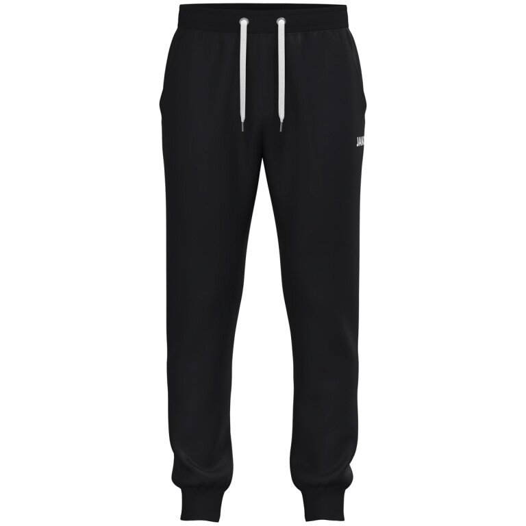 JAKO One Cotton Jogging Trousers with Cuffs (Mixed Fabric) Long Black Men's