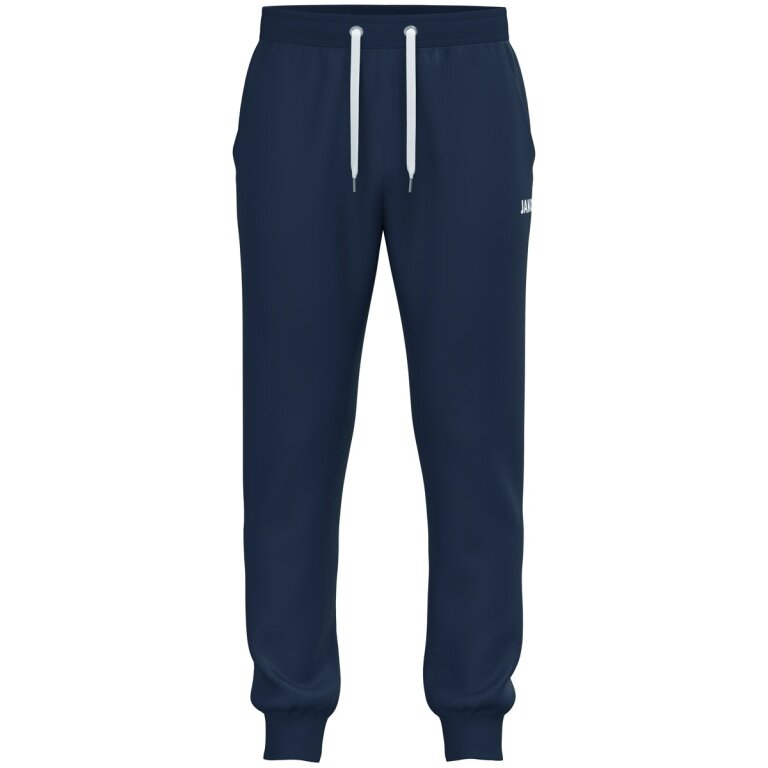 JAKO One Cotton Jogging Trousers with Cuffs (Mixed Fabric) Long Navy Blue Kids