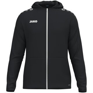 JAKO Hooded Jacket One (Inner side made of micro-fleece,) black ladies