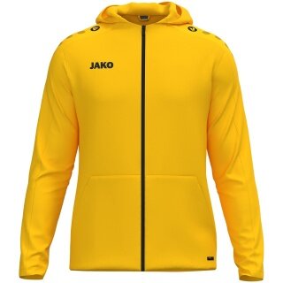 JAKO Hooded Jacket One (Inner side made of micro-fleece, 100% recycled polyester) yellow men's