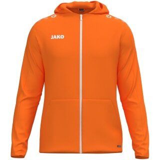 JAKO Hooded Jacket One (Inner side made of micro-fleece, 100% recycled polyester) orange children