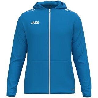 JAKO Hooded Jacket One (Inner side made of micro-fleece, 100% recycled polyester) blue men's