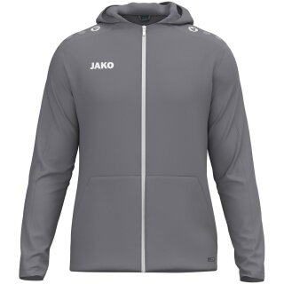 JAKO Hooded Jacket One (Inner side made of micro-fleece, 100% recycled polyester) grey men's