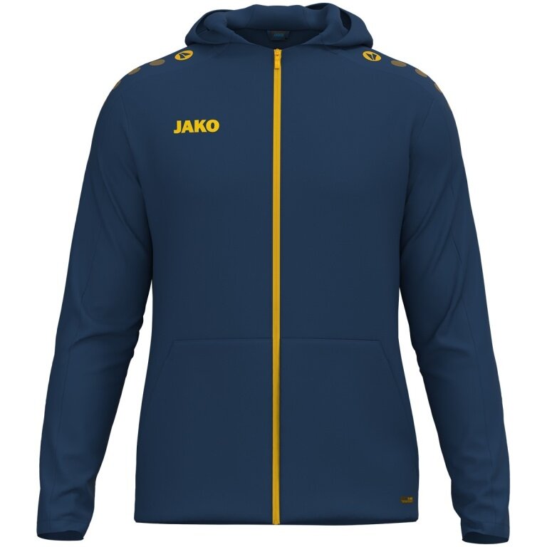 JAKO Hooded Jacket One (Inner side made of micro-fleece, 100% recycled polyester) navy blue men's