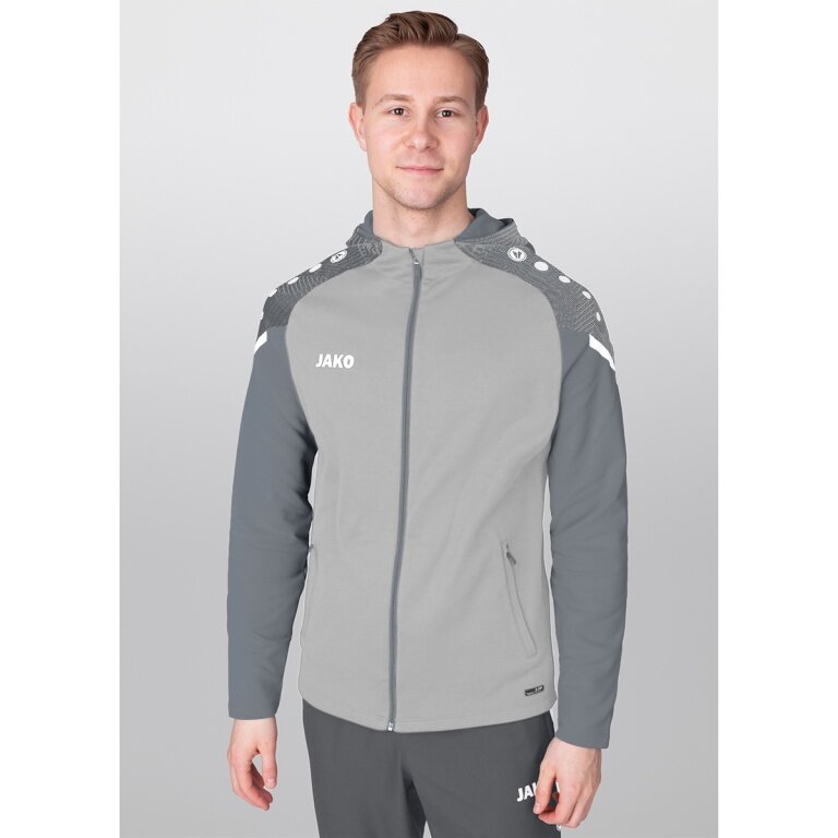 JAKO Hooded Jacket Performance (Polyester Fleece) light grey Men