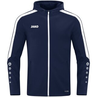 JAKO Hooded Jacket Power (Polyester Fleece, Side Pockets with Zipper) Navy Blue Men