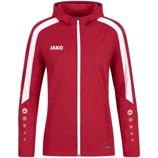 JAKO Hooded Jacket Power (Polyester Fleece, Side Pockets with Zip) Red Women
