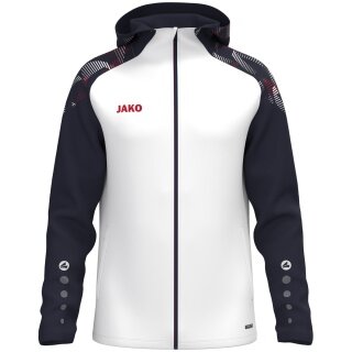 JAKO Hooded Jacket Sonic (durable, soft feel) white/black children