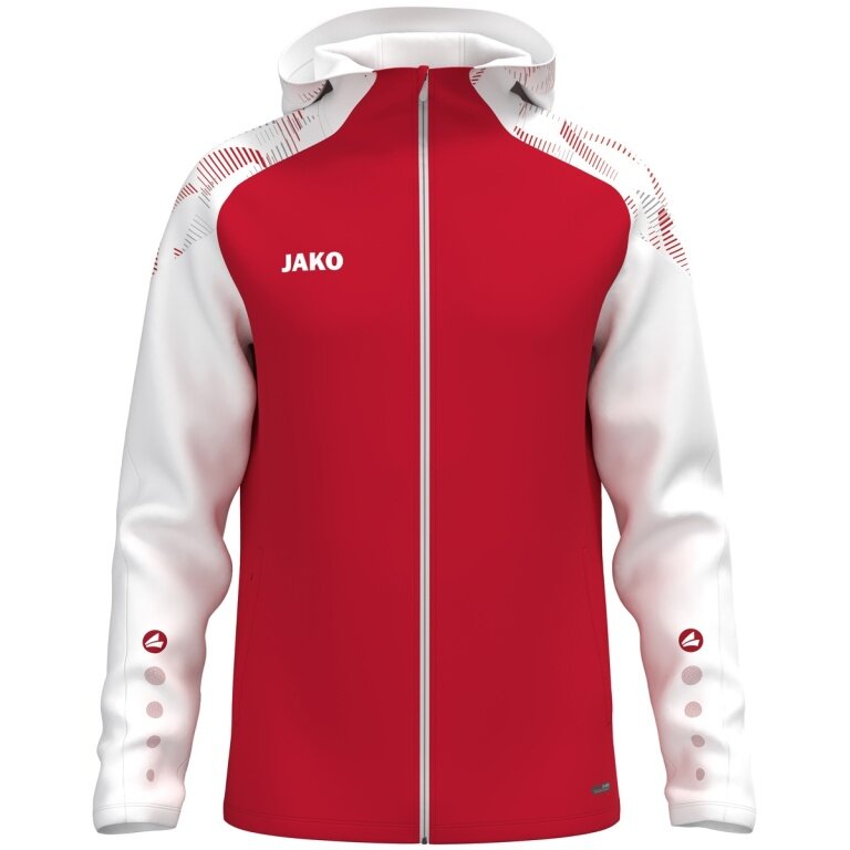 JAKO Sonic Hooded Jacket (durable, soft feel) red/white children