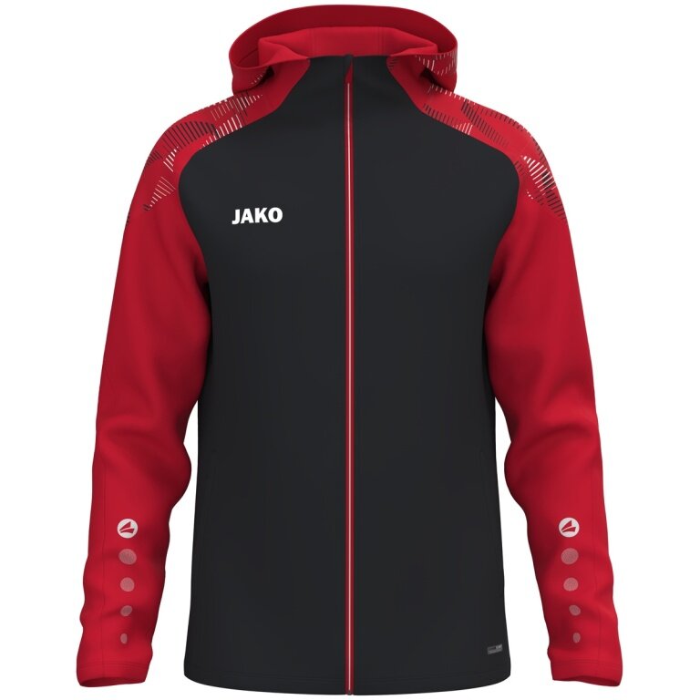JAKO Hooded Jacket Sonic (durable, soft feel) black/red children