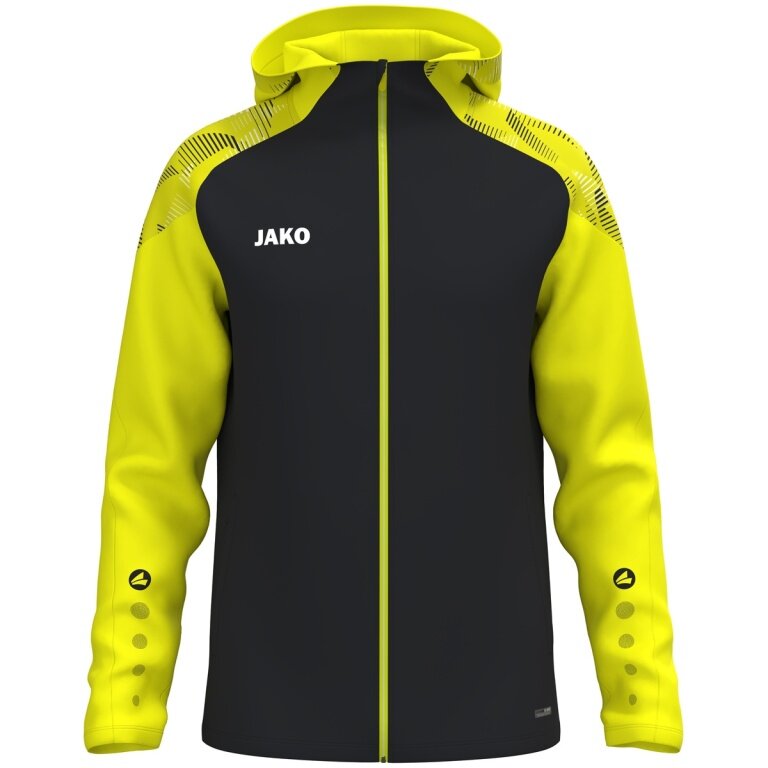 JAKO Hooded Jacket Sonic (durable, soft feel) black/yellow children